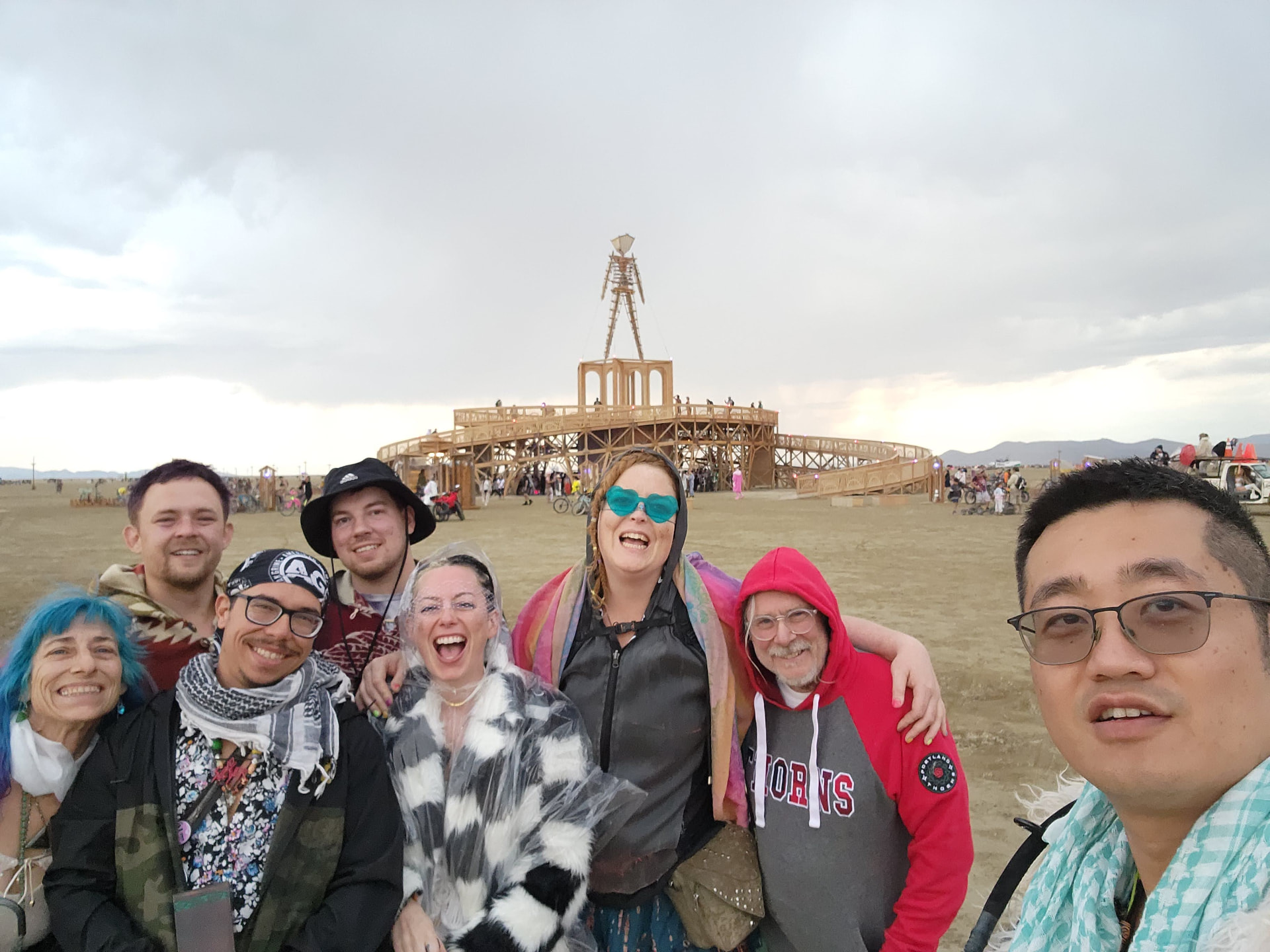 Vivarium campers gathered together out at the Man, 2025